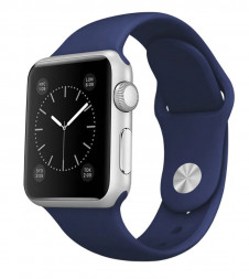 Сменный браслет силиконовая для Apple Watch 42mm синий