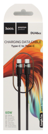  Usb Кабель-зарядка Type-C на Type-C Hoco DU46cc 60W 1M чёрный