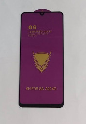 Защитное стекло для Samsung Galaxy A22 OG Purple черное