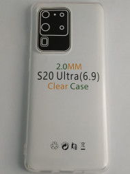 Чехол-накладка силикон 2.0мм Samsung Galaxy S20 Ultra прозрачный