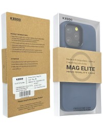 Накладка для i-Phone 15 Pro Max K-Doo Mag Elite алькантара синяя