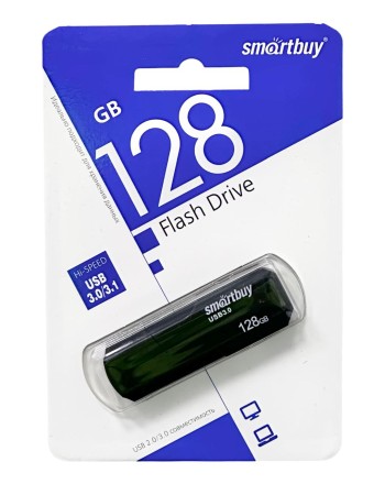  3.1 USB флеш накопитель Smartbuy 128GB CLUE Black (SB128GBCLU-K3)