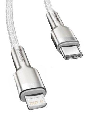  Кабель-зарядка Type-C на Lighting Baseus Cafule 2м (CATLJK-B02) 20W белый