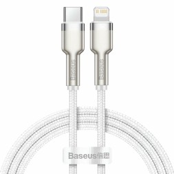 Кабель-зарядка Type-C на Lighting Baseus Cafule 2м (CATLJK-B02) 20W белый