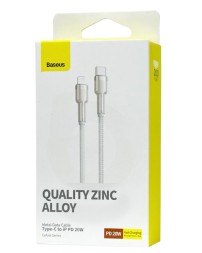 Кабель-зарядка Type-C на Lighting Baseus Cafule 2м (CATLJK-B02) 20W белый