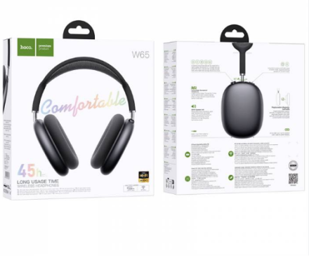  Стереонаушники Bluetooth полноразмерные Hoco W65 серые