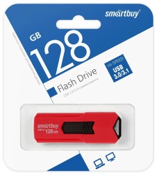 3.0 USB флеш накопитель Smartbuy 128GB Stream Red (SB128GBST-R3)