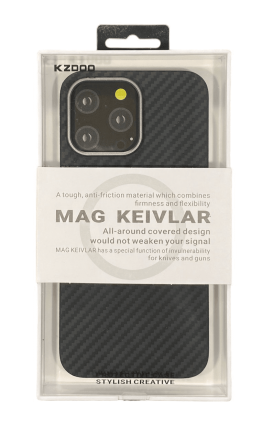 Накладка MagSafe для i-Phone 14 Pro Max K-Doo Mag Kevlar пластик чёрная