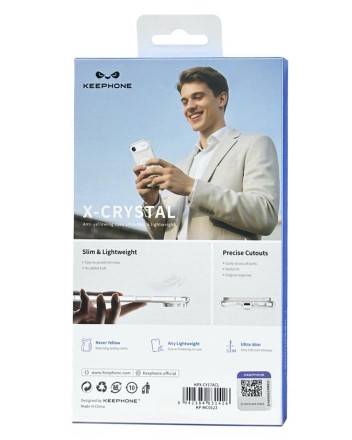  Накладка для i-Phone 17 Air Keephone X-Crystal MagSnap прозрачный