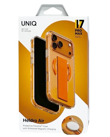  Накладка для i-Phone 17 Pro Max Uniq Heldro Air Magsafe оранжевая