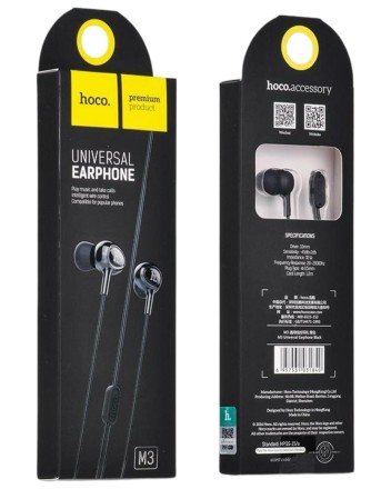  Стереонаушники Hoco M3 Universal с микрофоном черные