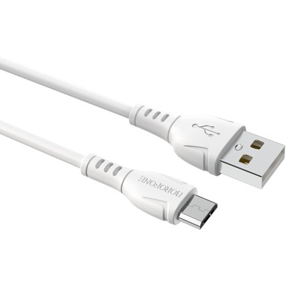  Usb Кабель-зарядка Micro Borofone BX51 Trumph 2.4A 1м силиконовый белый