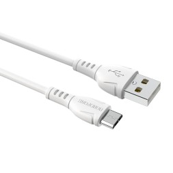 Usb Кабель-зарядка Micro Borofone BX51 Trumph 2.4A 1м силиконовый белый