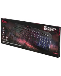 Клавиатура проводная Smartbuy Rush 308 USB/104+12 клавиш/Подсветка Rainbow/1.6м черная (SBK-308G-K)