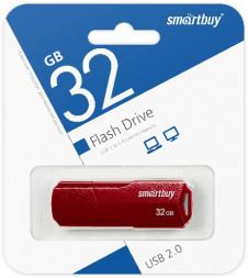USB флеш накопитель Smartbuy 32GB Clue Burgundy (SB32GBCLU-BG)