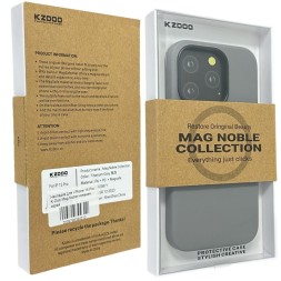 Накладка для i-Phone 15 Pro K-Doo Mag Noble кожаная серая