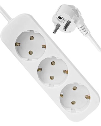  Сетевой фильтр Defender E318, 10А, 2200 Вт, 3 розетки, длина 1,8 м, белый