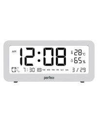 Часы-метеостанция Perfeo Brisa (PF-S8827) белые