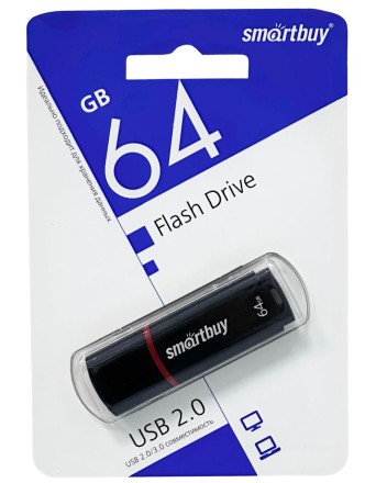  USB флеш накопитель Smartbuy 64GB Crown Black (SB64GBCRW-K)