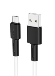 Usb Кабель-зарядка Micro Borofone BX31 2.4A 1м силиконовый белый