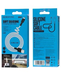 Usb Кабель-зарядка Micro Borofone BX31 2.4A 1м силиконовый белый