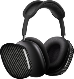 Карбоновый чехол на AirPods Max глянцевый чёрный