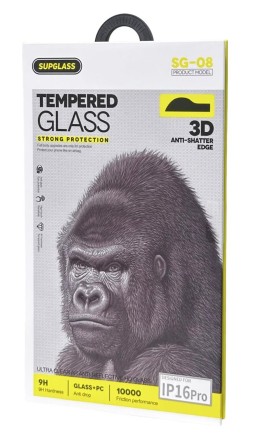  Защитное стекло для i-Phone 16 Pro/17 Supglass SG-08 Anti-Shatter Edge чёрное