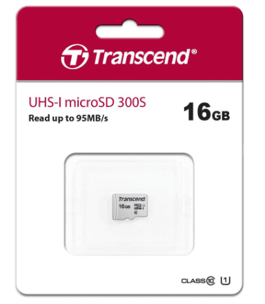  micro SDHC карта памяти Transcend 16GB UHS-I Сlass 10 95MB/s (без адаптера)