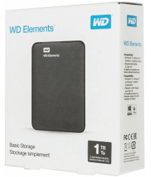 Внешний жесткий диск 1TB WD Elements (WDBUZG0010BBK-WESN) черный