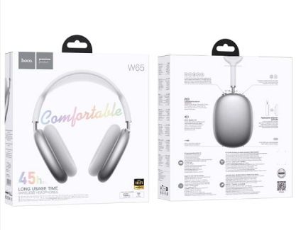  Стереонаушники Bluetooth полноразмерные Hoco W65 серебристые