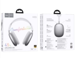 Стереонаушники Bluetooth полноразмерные Hoco W65 серебристые