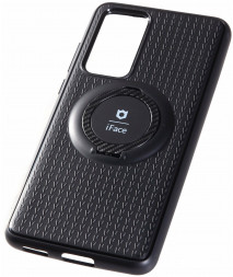 Чехол-накладка для Samsung Galaxy A91 силикон iface с держателем чёрный