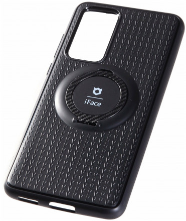Чехол-накладка для Samsung Galaxy A91 силикон iface с держателем чёрный