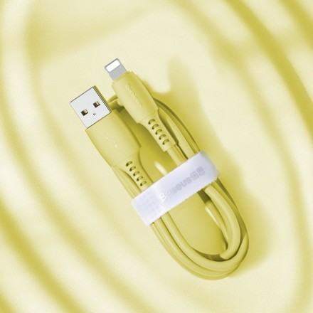  Usb Кабель-зарядка Lightning Baseus Colorful 2.4A 1.2м (CALDC-0Y) жёлтый