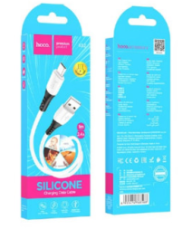 Usb Кабель-зарядка Micro Hoco X82 Silicone 2.4A 1м мягкий силиконовый белый