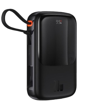  Powerbank Baseus Qpow Pro Digital Display 10000mAh 20W 1USB/1C/кабель Lightning (PPQD020001) черный