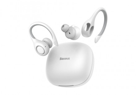 Мобильная Bluetooth-гарнитура Baseus Encok W17 NGW17-02 IP55 TWS V5.0 сенсорные серый