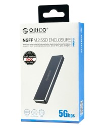 Внешний корпус для M2 NGFF (SATA) Orico PVM2F-C3 USB-C3.1 серебристый