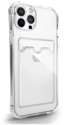 Чехол-накладка силикон с карманом под карту i-Phone 11 Pro 5.8&quot; прозрачная