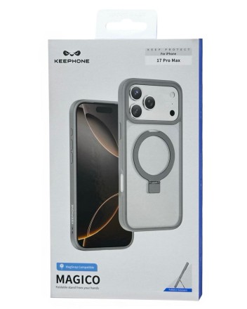  Накладка для i-Phone 17 Pro Max Keephone Magico MagSnap серый
