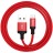  Usb Кабель-зарядка Micro Hoco X14 Times speed 2A 2м в тканевой оплетке красный