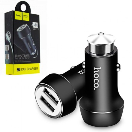 Автомобильное заряд. устр. Hoco Z7 2USB 2.4А черное