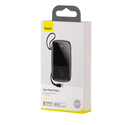  Powerbank Baseus Qpow Digital Display 10000mAh 3A Type-C (PPQD-A01) черный