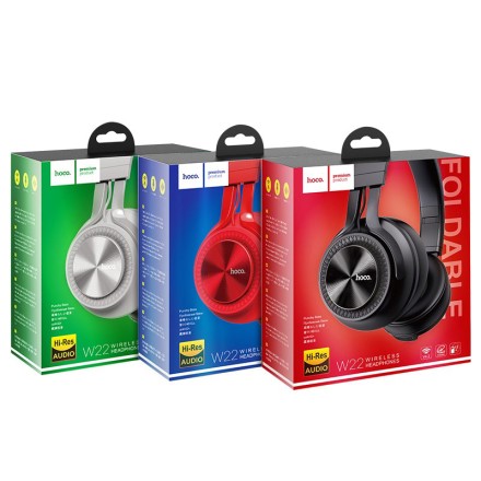  Стереонаушники Bluetooth полноразмерные HOCO W22 Talent sound V4.2 чёрный