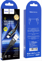 Usb Кабель-зарядка Lightning Hoco DU08 Plus 2.4A 2м черный