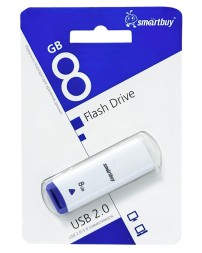USB флеш накопитель Smartbuy 8GB Easy SB008GBEW белый
