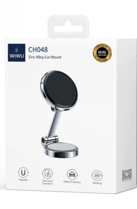  Держатель в автомобиль на торпеду WIWU CH048 серебристый