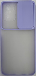 Накладка со шторкой камеры Redmi Note 10 Pro матовая сиреневая