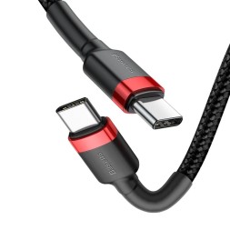 Кабель-зарядка Type-C на Type-C Baseus Cafule series 2м (CATKLF-H91) красно-черный