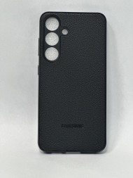 Накладка для Samsung Galaxy S24 силикон под кожу черная
